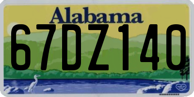 AL license plate 67DZ140