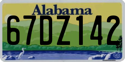 AL license plate 67DZ142