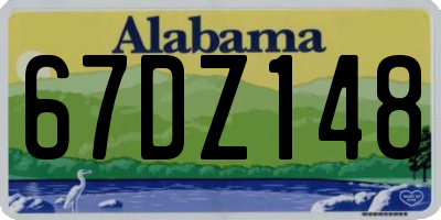 AL license plate 67DZ148
