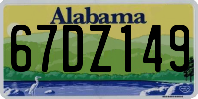 AL license plate 67DZ149