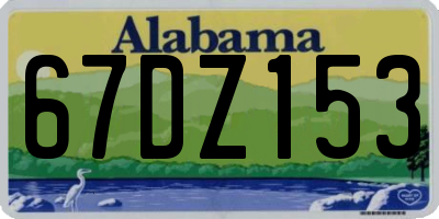 AL license plate 67DZ153