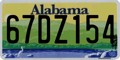 AL license plate 67DZ154