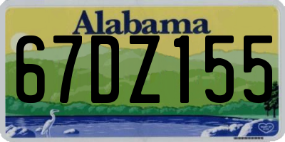 AL license plate 67DZ155