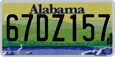 AL license plate 67DZ157