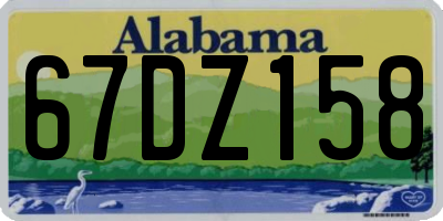 AL license plate 67DZ158