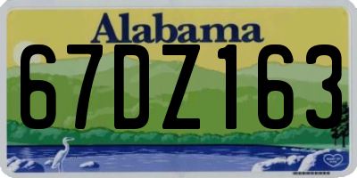 AL license plate 67DZ163