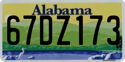 AL license plate 67DZ173