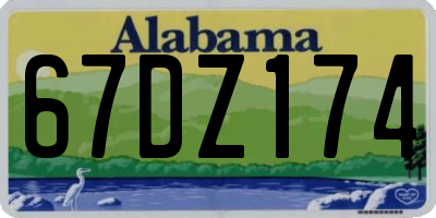 AL license plate 67DZ174