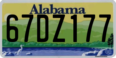 AL license plate 67DZ177