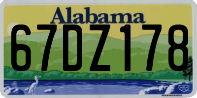 AL license plate 67DZ178