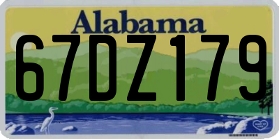 AL license plate 67DZ179