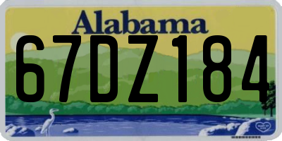 AL license plate 67DZ184