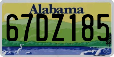 AL license plate 67DZ185