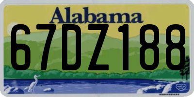 AL license plate 67DZ188