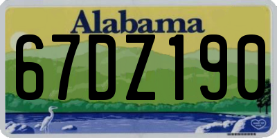 AL license plate 67DZ190