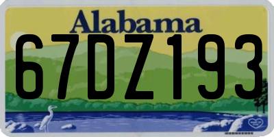 AL license plate 67DZ193