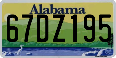 AL license plate 67DZ195