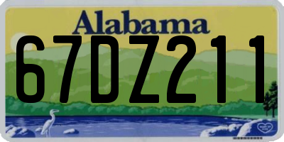 AL license plate 67DZ211