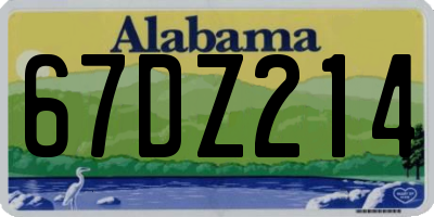 AL license plate 67DZ214