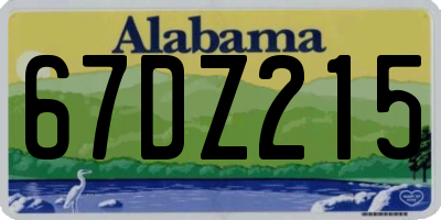 AL license plate 67DZ215