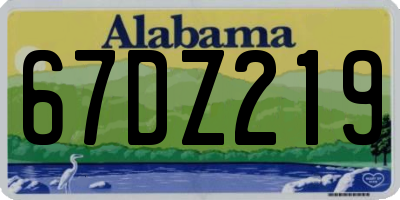 AL license plate 67DZ219