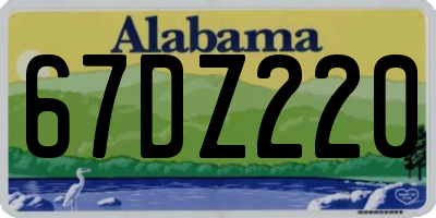 AL license plate 67DZ220