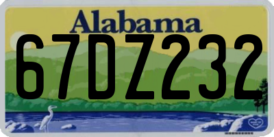 AL license plate 67DZ232