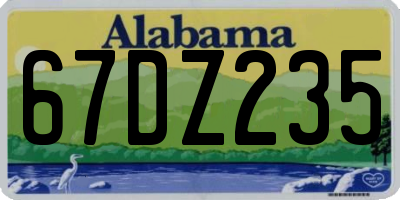 AL license plate 67DZ235