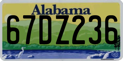 AL license plate 67DZ236