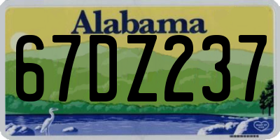 AL license plate 67DZ237