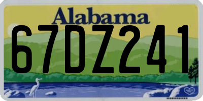 AL license plate 67DZ241