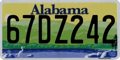 AL license plate 67DZ242