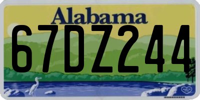 AL license plate 67DZ244