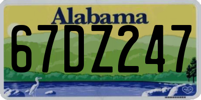 AL license plate 67DZ247