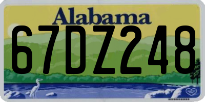 AL license plate 67DZ248