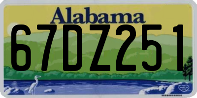 AL license plate 67DZ251