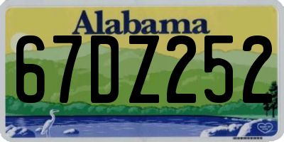AL license plate 67DZ252