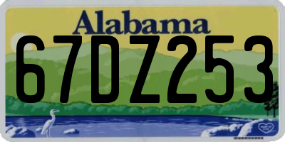 AL license plate 67DZ253