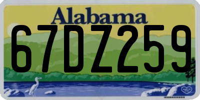 AL license plate 67DZ259