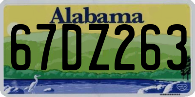 AL license plate 67DZ263