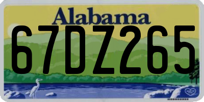 AL license plate 67DZ265