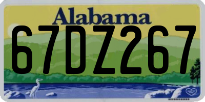 AL license plate 67DZ267