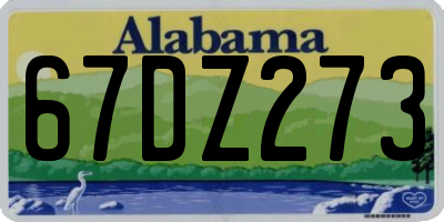 AL license plate 67DZ273