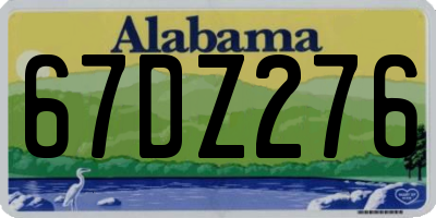 AL license plate 67DZ276