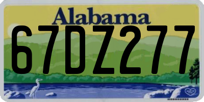 AL license plate 67DZ277