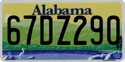 AL license plate 67DZ290