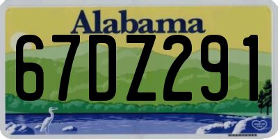 AL license plate 67DZ291