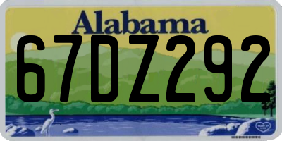 AL license plate 67DZ292