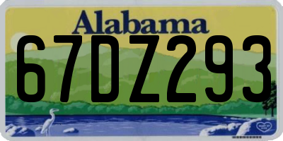 AL license plate 67DZ293