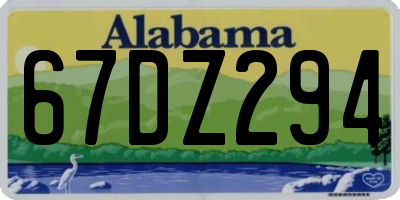 AL license plate 67DZ294